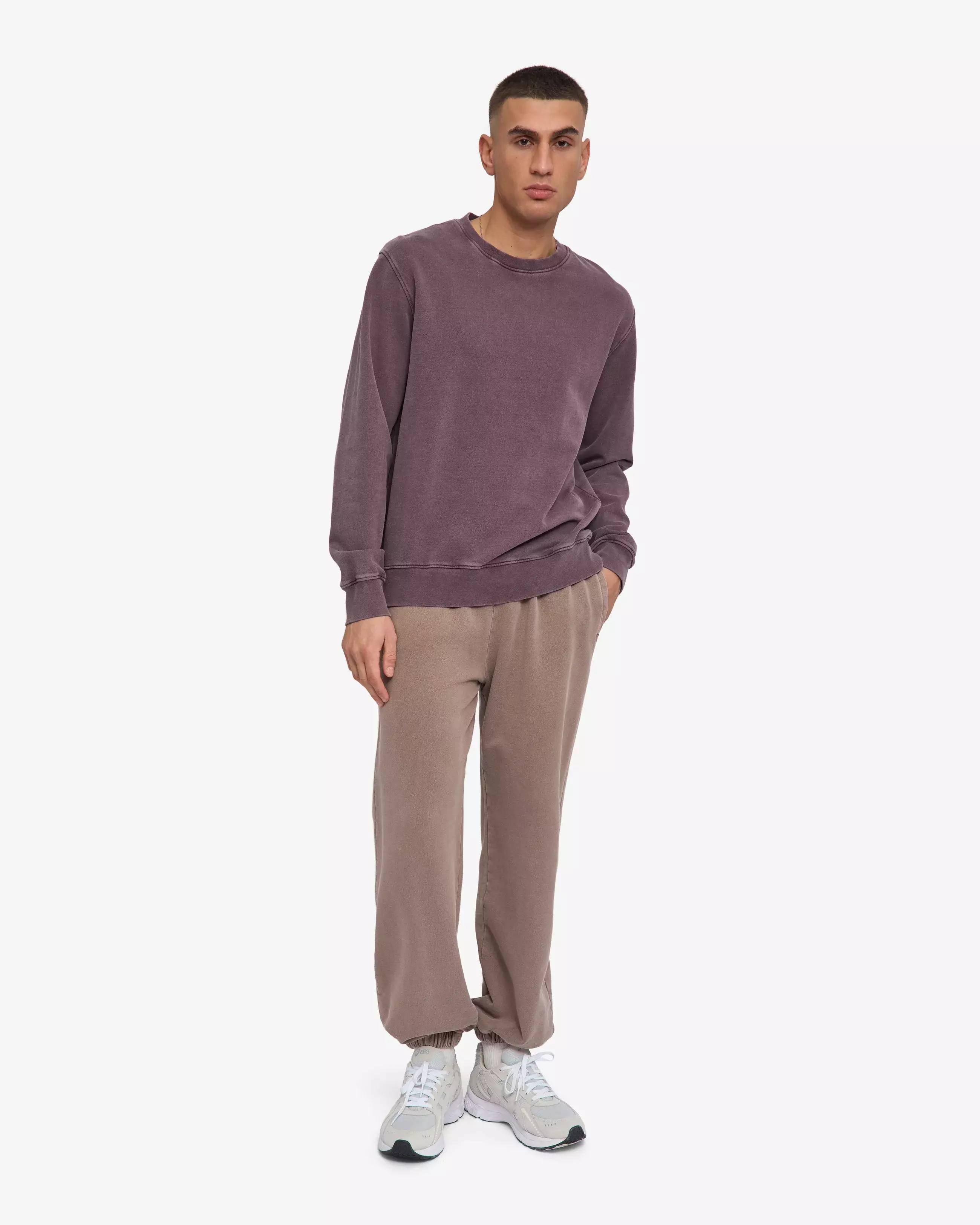 Colorful Standard Classic Organic Crew Sweatshirt Herren Faded Grape